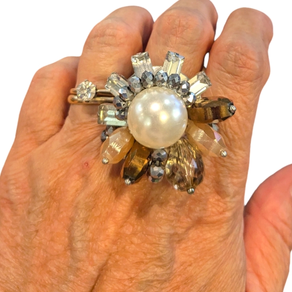 Vintage Diva Ring Statement Piece Gala Special Ev… - image 2